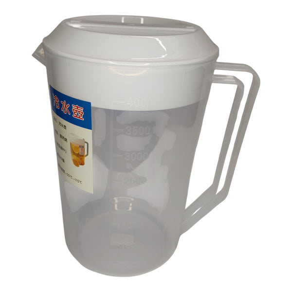 JARRO PLASTICO CON TAPA Y MEDIDA 4LT MULTIMENAJE