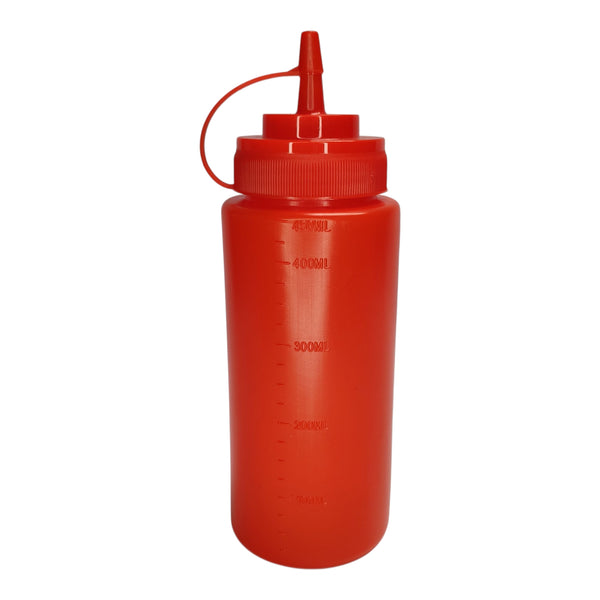 BOTELLA PARA SALSAS ROJA 450ML MULTIMENAJE