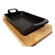 PLATO RECTANGULAR HIERRO FUNDIDO CON BASE 11,8X19,8 MULTIMENAJE
