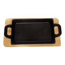 PLATO RECTANGULAR HIERRO FUNDIDO CON BASE 11,8X19,8 MULTIMENAJE