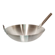 WOK CON MANGO INOX. 36CM MULTIMENAJE