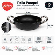 Paila Antiadherente de Aluminio Forjado para Inducción 16 cm Pompei Wens