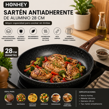 Sartén Antiadherente de Aluminio 28 cm Honhey