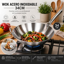 Wok Acero Inoxidable 34Cm Multimenaje