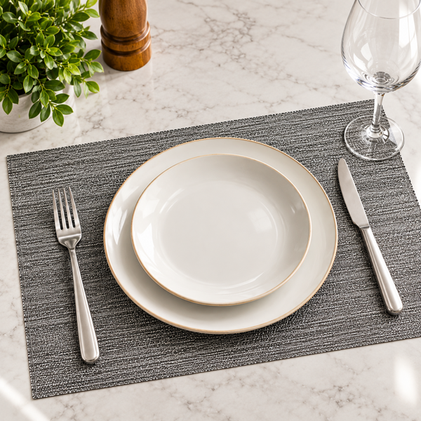 Individual de Mesa PVC Gris 30x45 cm - Multimenaje