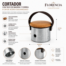 Cortador de Masa con Taco y Correa Florencia 8 cm - Multimenaje