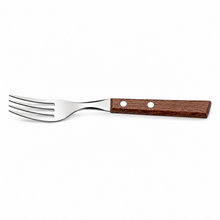 Tenedor de Mesa Acero Inoxidable Mango Madera 19 cm - Tramontina