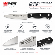 Cuchillo Puntilla 10,5 cm Acero Inoxidable - Martínez y Gascón