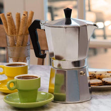 Cafetera Italiana Aluminio 6 Tazas Color Plateado Caroni