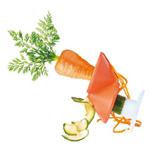 CORTADOR DE VEGETALES DOBLE COLOR NARANJO - METALTEX