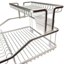 SECADOR DOS NIVELES ALUMINIO CON BANDEJA 45,5X34,5X27,5CM MULTIMENAJE