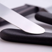 Espatula Pastelera Inclinada Acero Inoxidable Con Mango Plastico Negro 25cm - Multimenaje