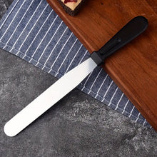 Espatula Pastelera Lisa Acero Inoxidable Con Mango Plastico Negro 25cm - Multimenaje