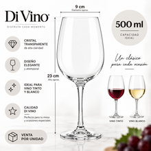 Copa de Vino de Vidrio 500 ml 23x9 cm - Di Vino