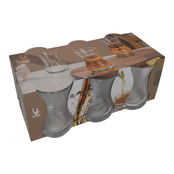 VASOS VIDRIO TURCO 6 PZAS. MULTIMENAJE