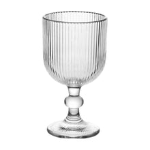 Copa Vino Estriada Vidrio Transparente 350ml 16x9x9cm  - Multimenaje