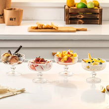 Copa Postre Estriada Vidrio Transparente 300ml 12x10x10cm - Multimenaje