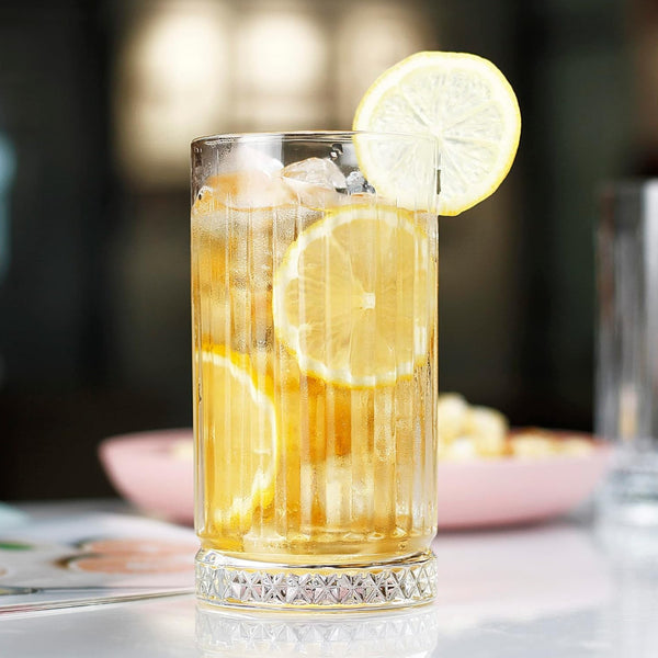 Vaso Alto Vidrio Tallado 445ml 14,5x8cm Eternal