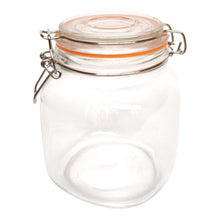 FRASCO VIDRIO CON TAPA HERMETICA 1LT WENS