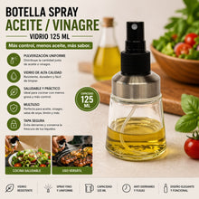 Botella Spray Aceite Vinagre Vidrio 125ml Multimenaje