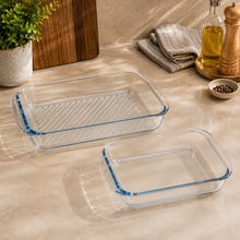 Asaderas Para Horno Rectangulares Set 2 Piezas Vidrio Transparente - Vitta