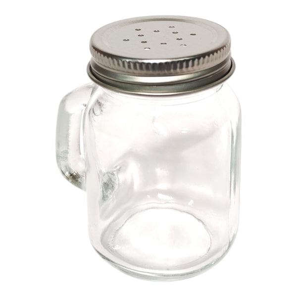 SALERO VIDRIO CON ASA TAPA INOX. 5X8 MULTIMENAJE