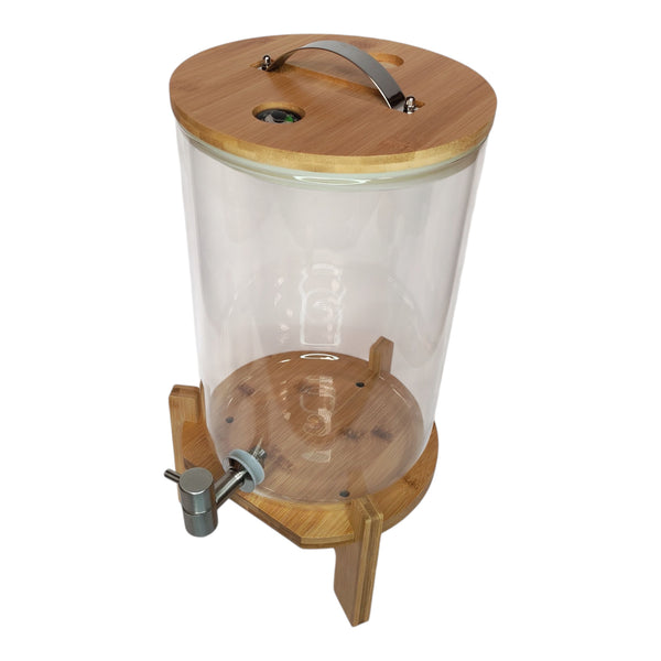 DISPENSADOR DE AGUA VIDRIO CON BASE 8LT MULTIMENAJE