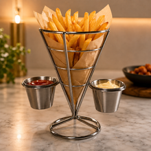 ATRIL CON DEPOSITOS PAPAS FRITAS ACERO INOXIDABLE 10X16 MULTIMENAJE