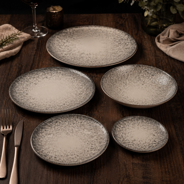 PLATO BAJO RUSTICO PLATA 25 CM TRAMONTINA