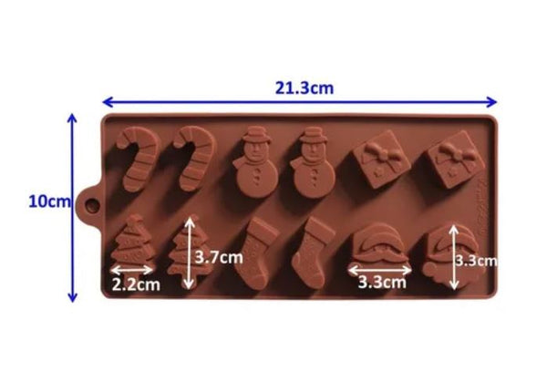 MOLDE CHOCOLATE SILICONA NAVIDAD MIX