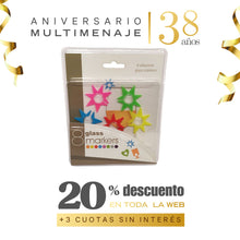 Marcadores De Silicona Para Copas Y Vasos 8 Piezas Colores - Multimenaje - Aniversario 38 años