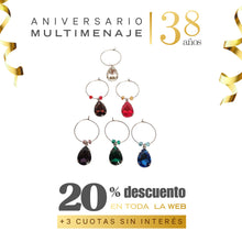 Marcadores De Copas con Dijes 6 Piezas - Multimenaje - Aniversario 38 años