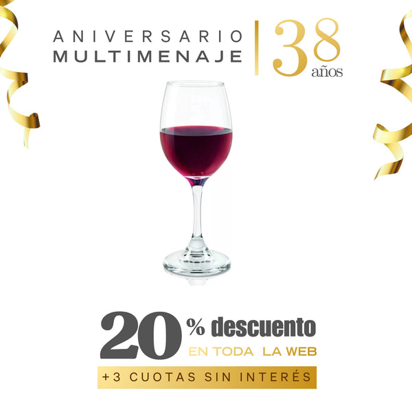 Copa Vino Versalles 300cc - Cristar - Aniversario 38 años