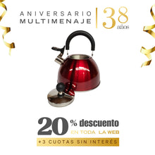Tetera Inox. Roja 2.5 Lts - Vitta - Aniversario 38 años