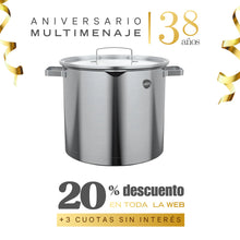 Cacerola Alta 500-SS Acero Inoxidable 24cm 9,3 Litros Wens - Aniversario 38 años