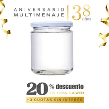 Frasco Conservero Con Tapa Botón 460cc - Multimenaje - Aniversario 38 años