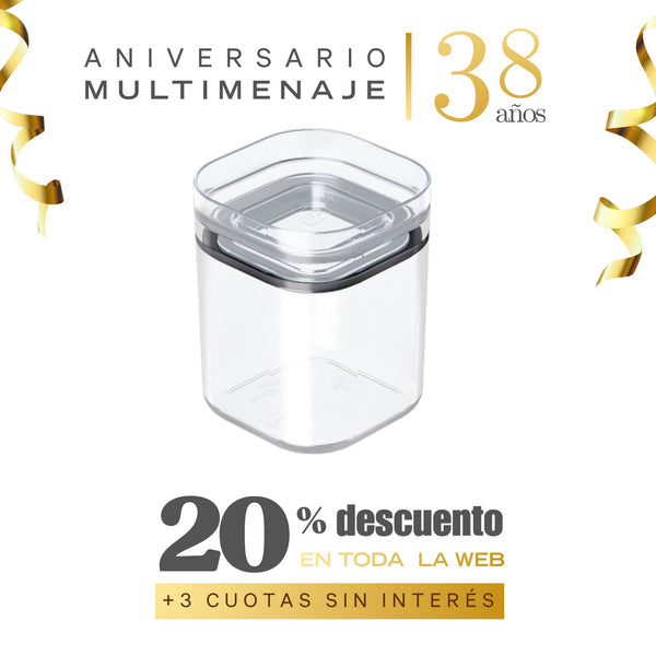 Organizador Con Tapa Hermética Transparente 150ml - Uz - Aniversario 38 años