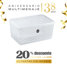 Contenedor Con Tapa Multiuso Polipropileno Transparente 3lt - Uz - Aniversario 38 años