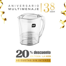 Jarro Con Tapa Y Filtro Poliestireno Transparente 3lt - Uz - Aniversario 38 años