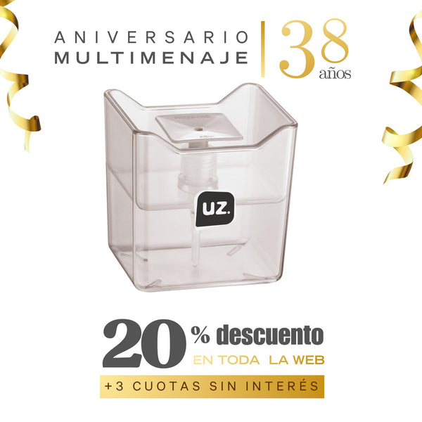 Dispensador De Jabón Poliestireno Transparente 500ml - Uz - Aniversario 38 años