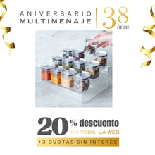 Especiero 12 Frascos De Propileno Transparente 26x20x15cm - Uz - Aniversario 38 años