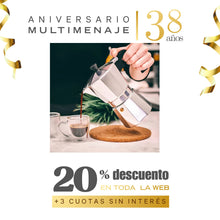 Cafetera Italiana Aluminio 6 Tazas Color Plateado Caroni - Aniversario 38 años
