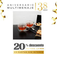 Tazas Doble Pared Toscana Set 2 Unidades 250ml Oroley - Multimenaje - Aniversario 38 años