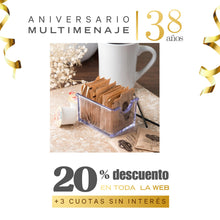 Porta Sobres Plástico Transparente - Multimenaje - Aniversario 38 años