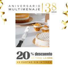 Espatula Pastelera Inclinada Acero Inoxidable Con Mango Plastico Negro 25cm - Multimenaje - Aniversario 38 años