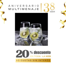 Vaso de Vidrio 410 ml 11,5x8,5x8,5 cm - Red Cherry - Aniversario 38 años