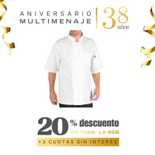 Chaqueta Chef Blanca Con Respirador T/XXXXL - Multimenaje - Aniversario 38 años