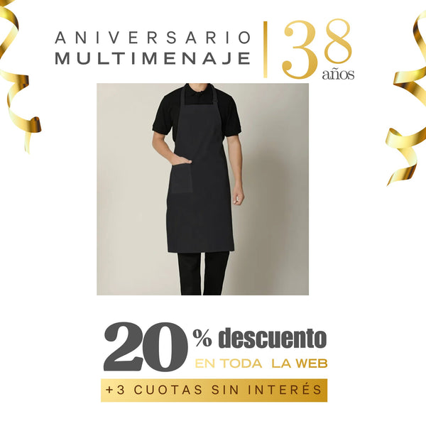 Pechera Negra 78x66 - Multimenaje - Aniversario 38 años
