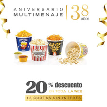 Balde Para Palomitas De Maíz - Lux - Aniversario 38 años