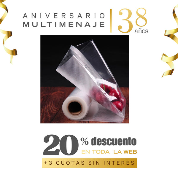 Rollo Para Sellar Al Vacío 28cmx5mts Multimenaje - Aniversario 38 años